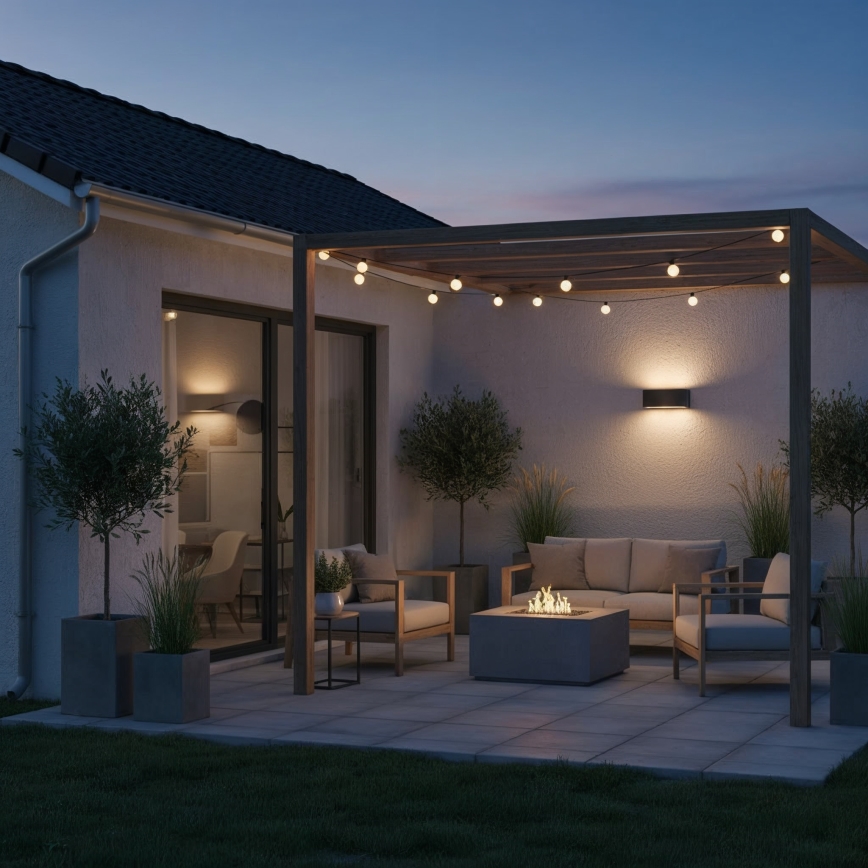 Ideal Lux - Ulkoseinävalaisin ANDROMEDA 1xE27/60W/230V IP55 musta