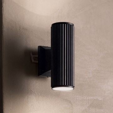 Ideal Lux - Ulkoseinävalaisin BASE 2xGU10/28W/230V IP44 musta