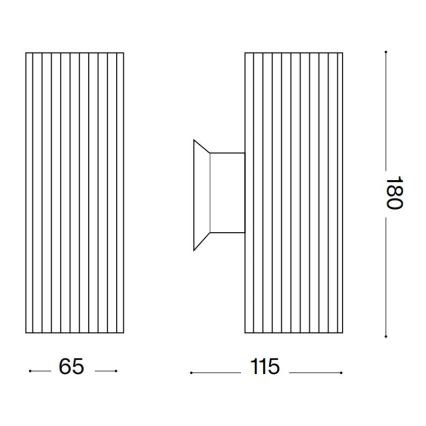 Ideal Lux - Ulkoseinävalaisin BASE 2xGU10/28W/230V IP44 musta