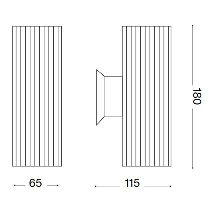 Ideal Lux - Ulkoseinävalaisin BASE 2xGU10/28W/230V IP44 musta