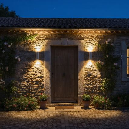 Ideal Lux - Ulkoseinävalaisin GUN 1xE27/60W/230V 31 cm IP54 harmaa