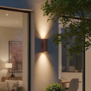 Ideal Lux - Ulkoseinävalaisin GUN 1xE27/60W/230V 31 cm IP54 ruskea