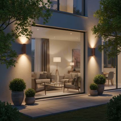 Ideal Lux - Ulkoseinävalaisin GUN 1xE27/60W/230V 31 cm IP54 ruskea