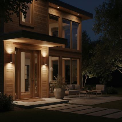 Ideal Lux - Ulkoseinävalaisin GUN 1xE27/60W/230V 31 cm IP54 ruskea