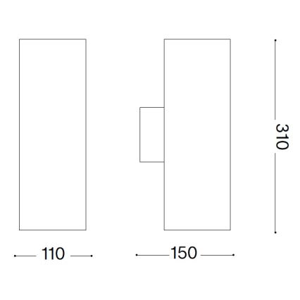 Ideal Lux - Ulkoseinävalaisin GUN 1xE27/60W/230V 31 cm IP54 ruskea
