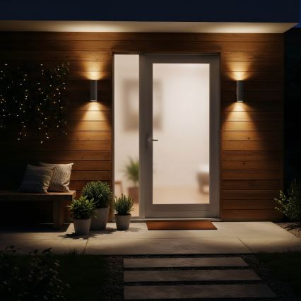 Ideal Lux - Ulkoseinävalaisin GUN 1xGU10/35W/230V 21 cm IP44 harmaa