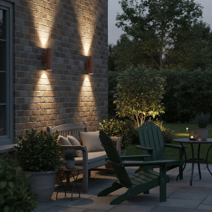 Ideal Lux - Ulkoseinävalaisin GUN 1xGU10/35W/230V 21 cm IP44 ruskea