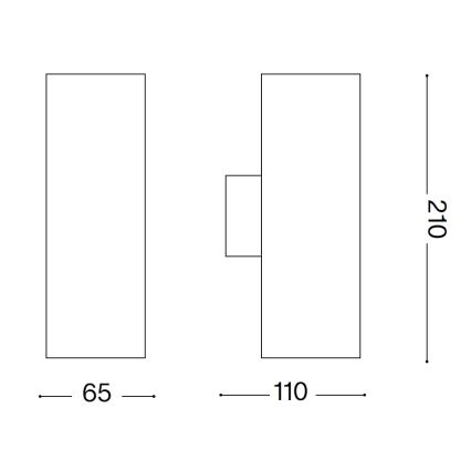 Ideal Lux - Ulkoseinävalaisin GUN 1xGU10/35W/230V 21 cm IP44 ruskea