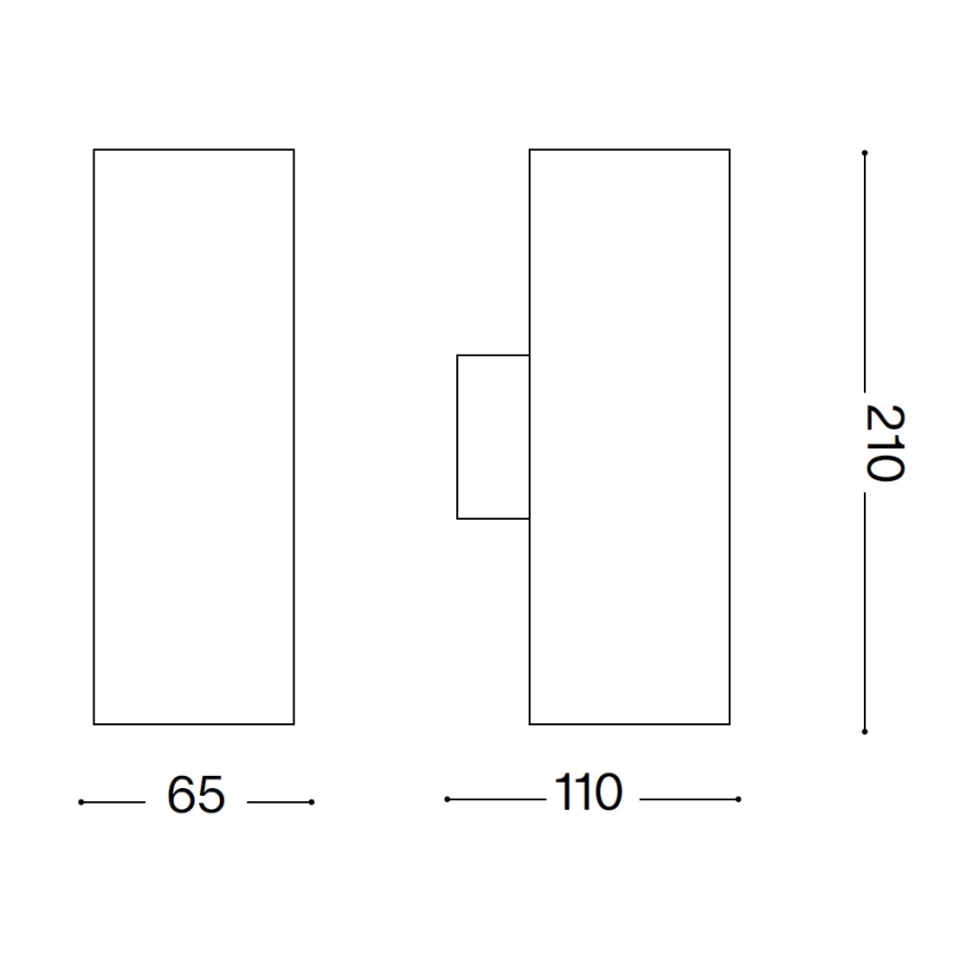 Ideal Lux - Ulkoseinävalaisin GUN 1xGU10/35W/230V 21 cm IP44 ruskea