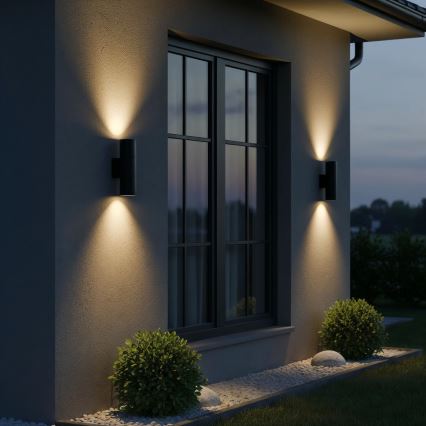 Ideal Lux - Ulkoseinävalaisin GUN 2xGU10/35W/230V IP44 antrasiitti
