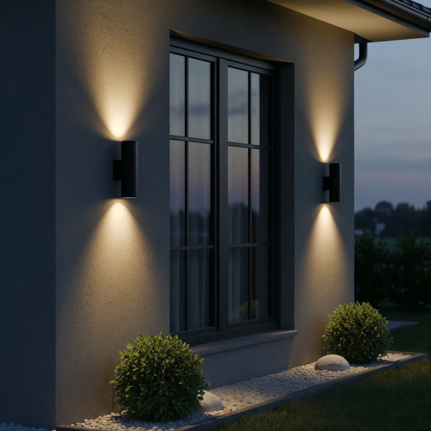 Ideal Lux - Ulkoseinävalaisin GUN 2xGU10/35W/230V IP44 antrasiitti