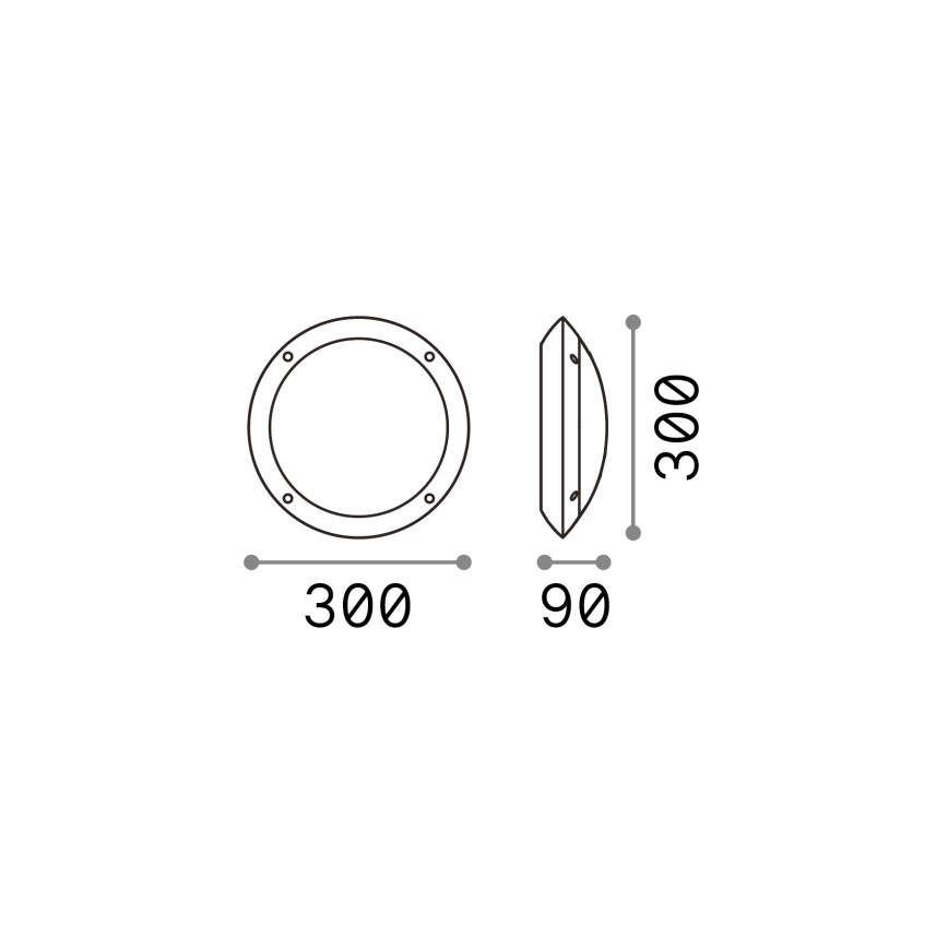 Ideal Lux - Ulkoseinävalaisin POLAR 1xE27/23W/230V IP66 valkoinen