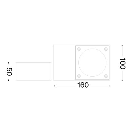 Ideal Lux - Ulkoseinävalaisin SIRIO 1xGX53/9W/230V IP65 antrasiitti