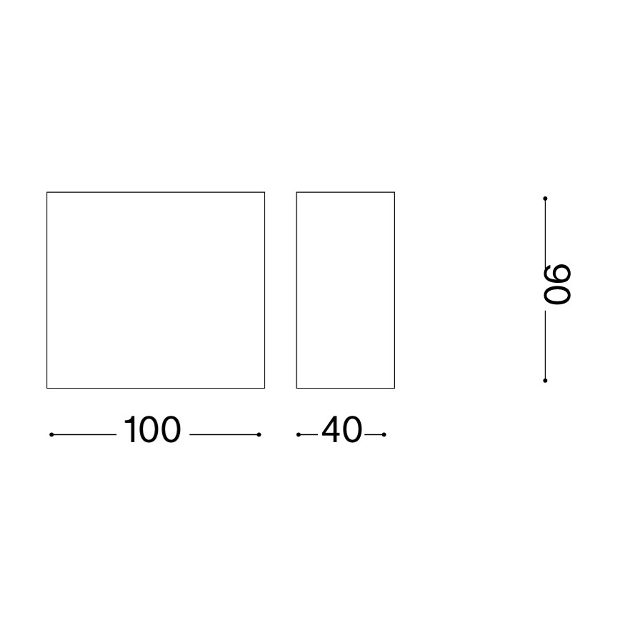 Ideal Lux - Ulkoseinävalaisin TETRIS 1xG9/15W/230V IP44 ruskea