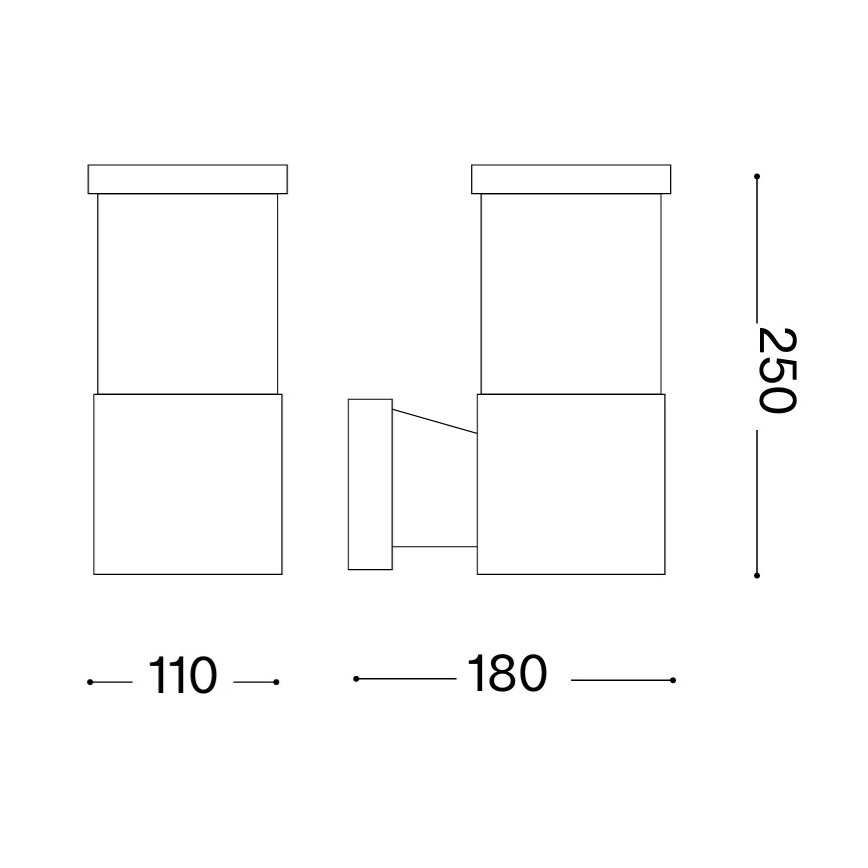 Ideal Lux - Ulkoseinävalaisin TRONCO 1xE27/42W/230V IP44 antrasiitti