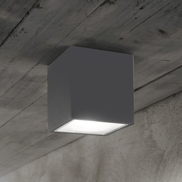 Ideal Lux - Ulkospotti TECHO 1xGU10/20W/230V 9x9 cm IP54 antrasiitti