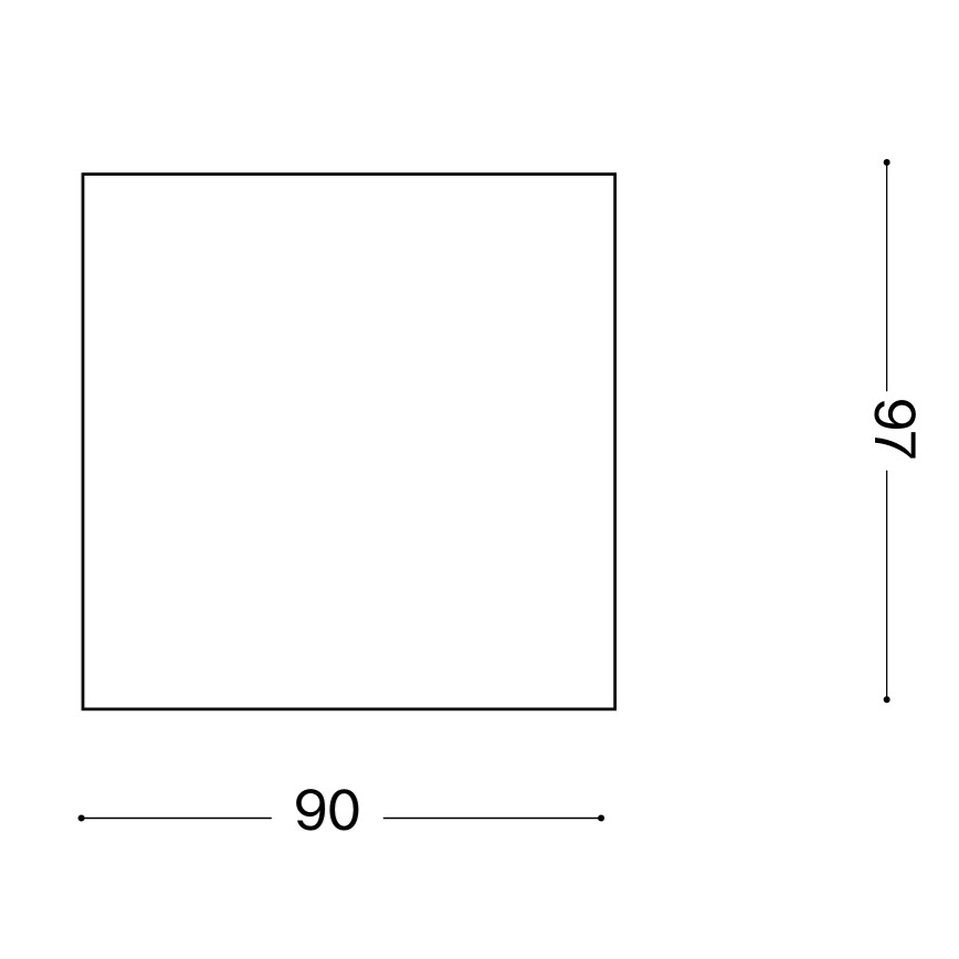 Ideal Lux - Ulkospotti TECHO 1xGU10/20W/230V 9x9 cm IP54 antrasiitti