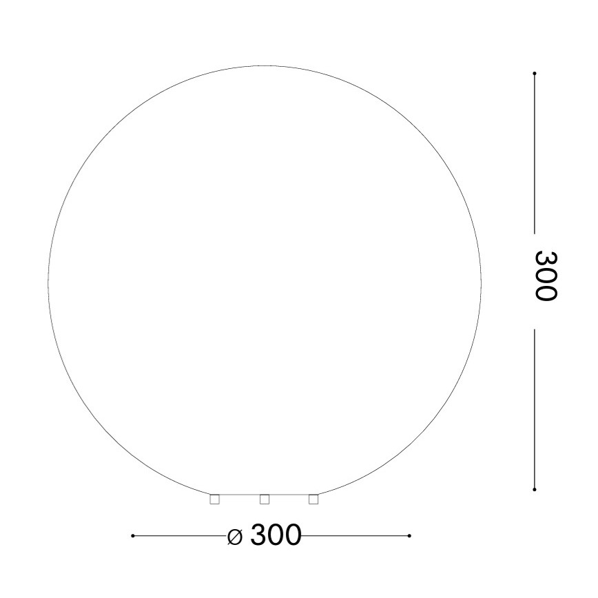 Ideal Lux - Ulkovalaisin DORIS 1xE27/60W/230V, halkaisija 30 cm, IP44, harmaa