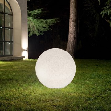 Ideal Lux - Ulkovalaisin DORIS 1xE27/60W/230V Ø 48 cm IP44 harmaa