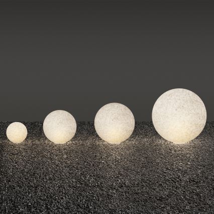 Ideal Lux - Ulkovalaisin DORIS 1xE27/60W/230V Ø 78 cm IP44 harmaa