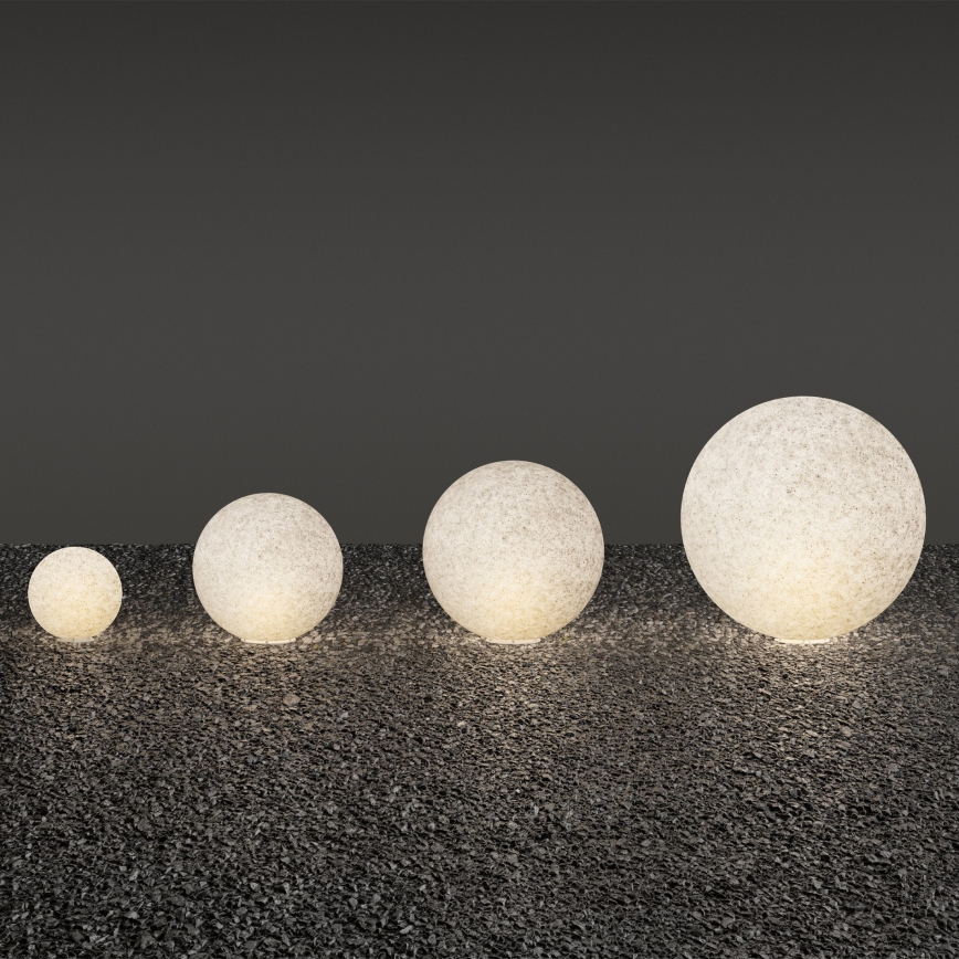 Ideal Lux - Ulkovalaisin DORIS 1xE27/60W/230V Ø 78 cm IP44 harmaa