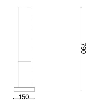 Ideal Lux - ulkovalaisin EDO OUTDOOR 1xGX53/15W/230V 79 cm IP65 ruskea