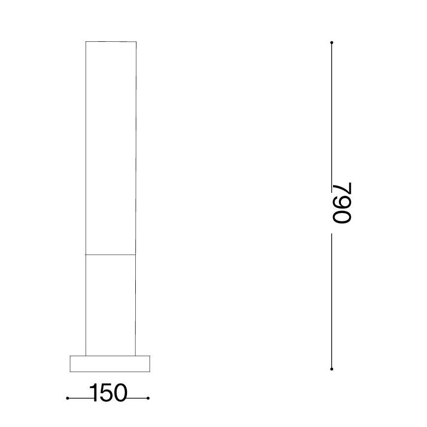Ideal Lux - ulkovalaisin EDO OUTDOOR 1xGX53/15W/230V 79 cm IP65 ruskea