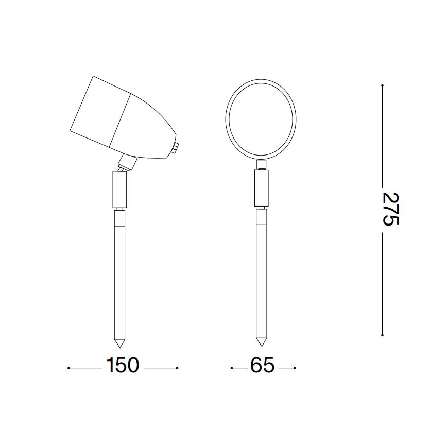Ideal Lux - Ulkovalaisin INSIDE 1xG9/15W/230V 27,5 cm IP54 musta