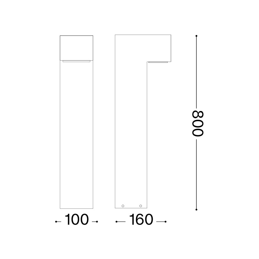 Ideal Lux - Ulkovalaisin SIRIO 1xGX53/9W/230V 80 cm IP65 ruskea