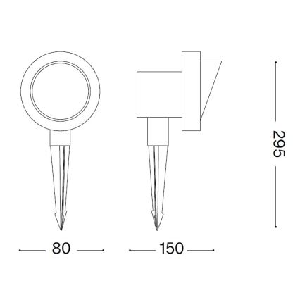 Ideal Lux - Ulkovalaisin TERRA 1xGU10/28W/230V IP65 ruskea