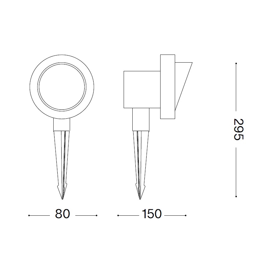Ideal Lux - Ulkovalaisin TERRA 1xGU10/28W/230V IP65 ruskea