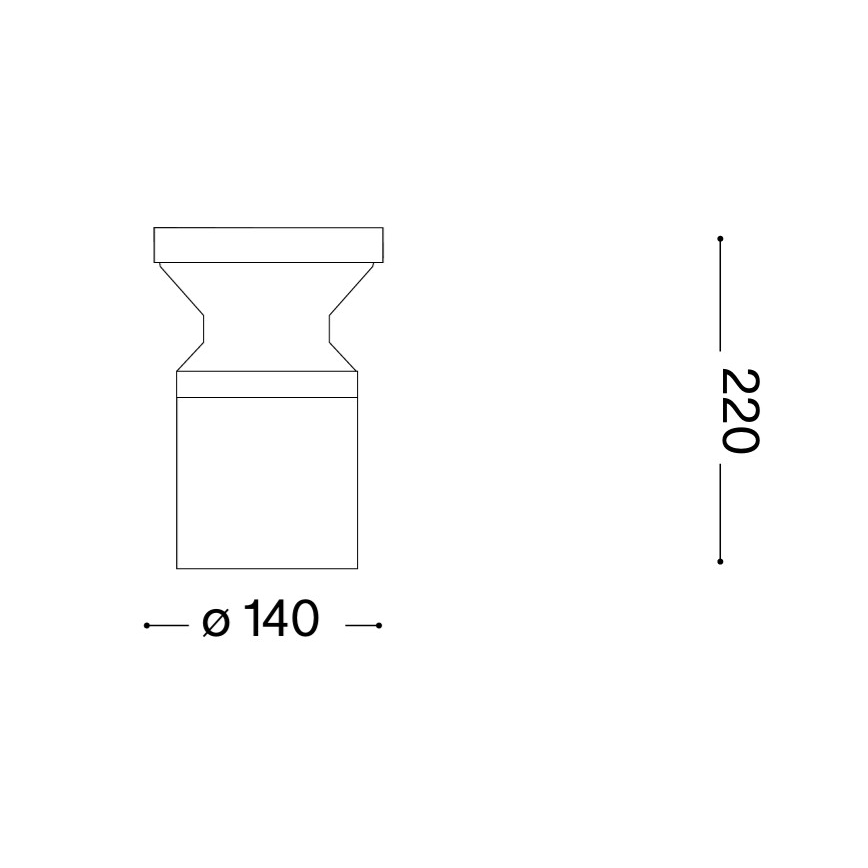 Ideal Lux - Ulkovalaisin TORRE 1xE27/15W/230V 22 cm IP65 musta