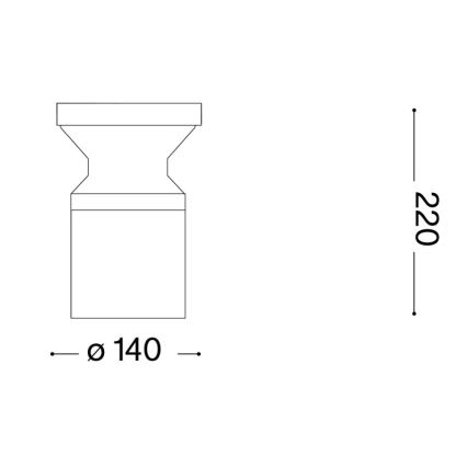 Ideal Lux - Ulkovalaisin TORRE 1xE27/15W/230V 22 cm IP65 ruskea