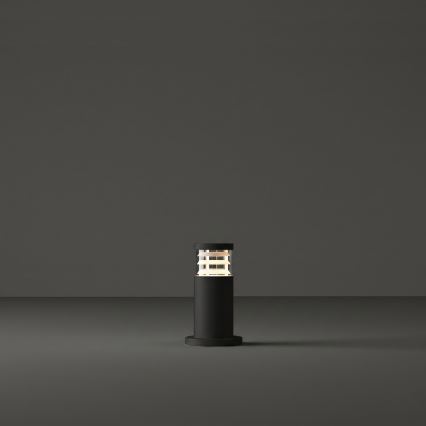 Ideal Lux - Ulkovalaisin TRONCO 1xE27/42W/230V 25 cm IP65 musta