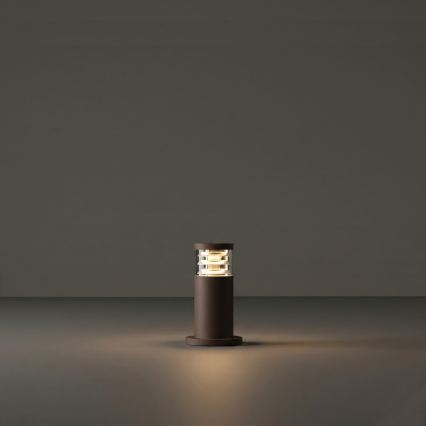Ideal Lux - Ulkovalaisin TRONCO 1xE27/42W/230V 25 cm IP65 ruskea