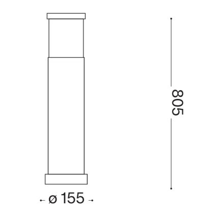 Ideal Lux - Ulkovalaisin TRONCO 1xE27/42W/230V 80 cm IP65 ruskea