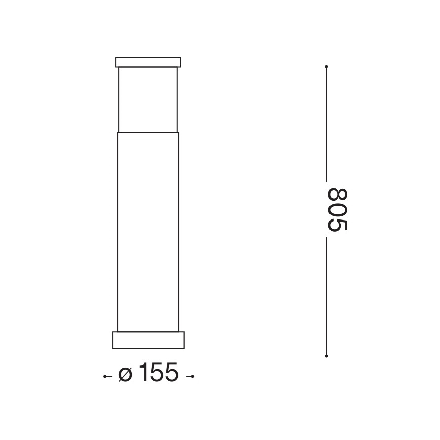 Ideal Lux - Ulkovalaisin TRONCO 1xE27/42W/230V 80 cm IP65 ruskea