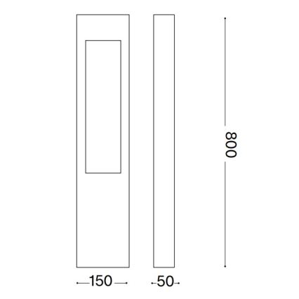 Ideal Lux - Ulkovalaisin VEGA 1xG9/15W/230V 80 cm IP44 ruskea