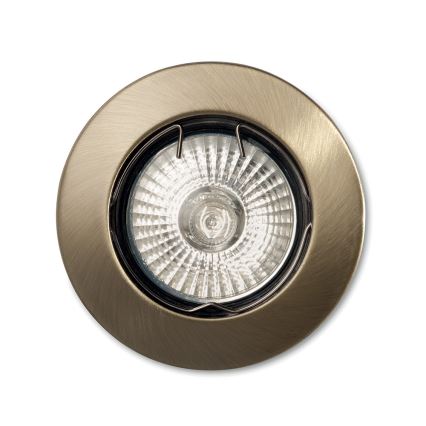 Ideal Lux - Upotettava JAZZ-kattovalaisin 1xGU10/50W/230V, Ø 7,7 cm, pronssi