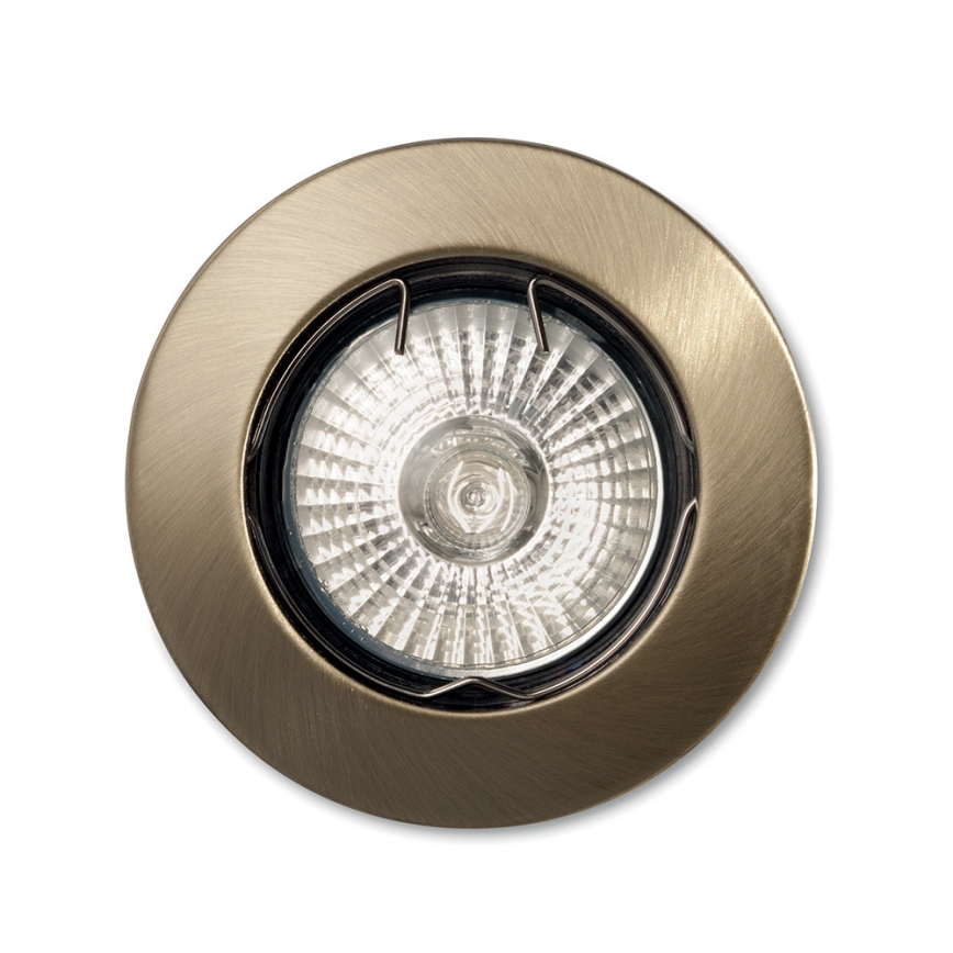 Ideal Lux - Upotettava JAZZ-kattovalaisin 1xGU10/50W/230V, Ø 7,7 cm, pronssi