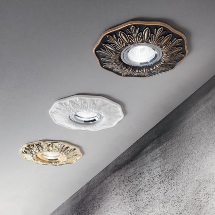 Ideal Lux - Upotettava kattovalaisin POLKA 1xGU10/50W/230V kultainen