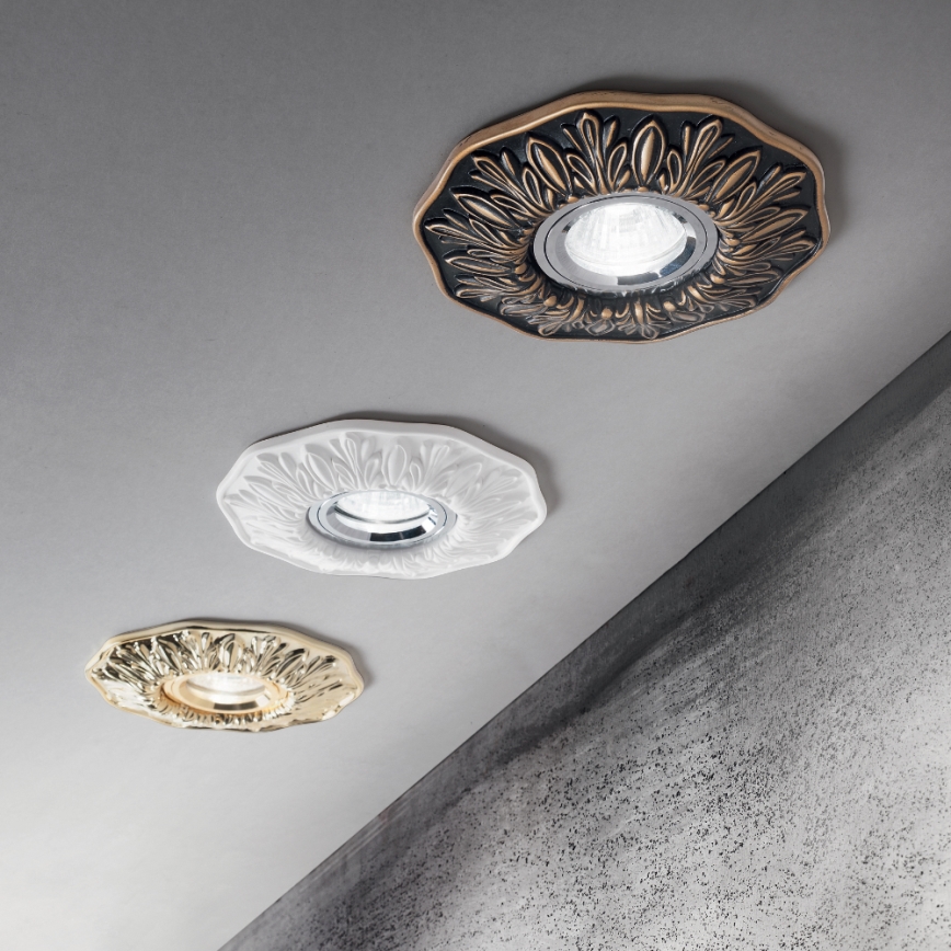 Ideal Lux - Upotettava kattovalaisin POLKA 1xGU10/50W/230V valkoinen