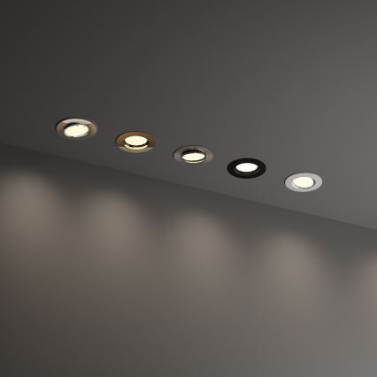 Ideal Lux - Upotettava kattovalaisin SWING 1xGU10/28W/230V halkaisija 8,2 cm messinki