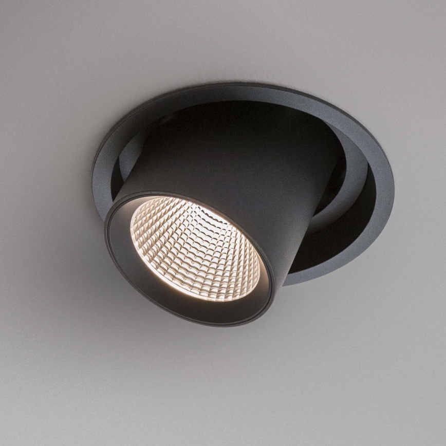 Ideal Lux - LED-upotettava kohdevalaisin NOVA LED/30W/230V 3000K CRI 90 halkaisija 15,4 cm musta