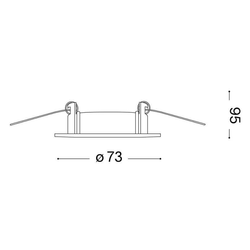 Ideal Lux - Upotettu valo JAZZ 1xGU10/50W/230V musta
