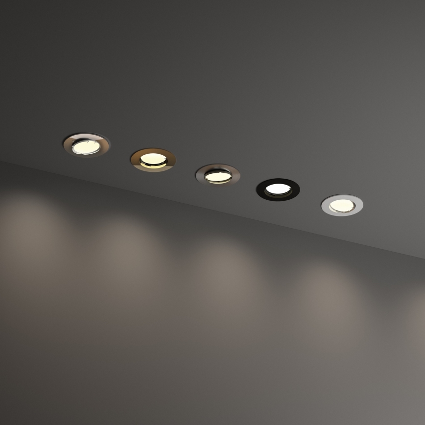 Ideal Lux - Uppoasennettava alasvalo SWING 1xGU10/28W/230V, halkaisija 8,2 cm, mattakromi