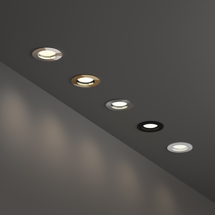 Ideal Lux - Uppoasennettava kattovalaisin 1x GU10, 50 W, 230 V, halkaisija 7,7 cm, mattakromi