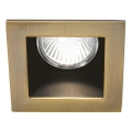 Ideal Lux - Uppoasennettava valaisin FUNKY 1xGU10/50W/230V 9x9 cm messinki