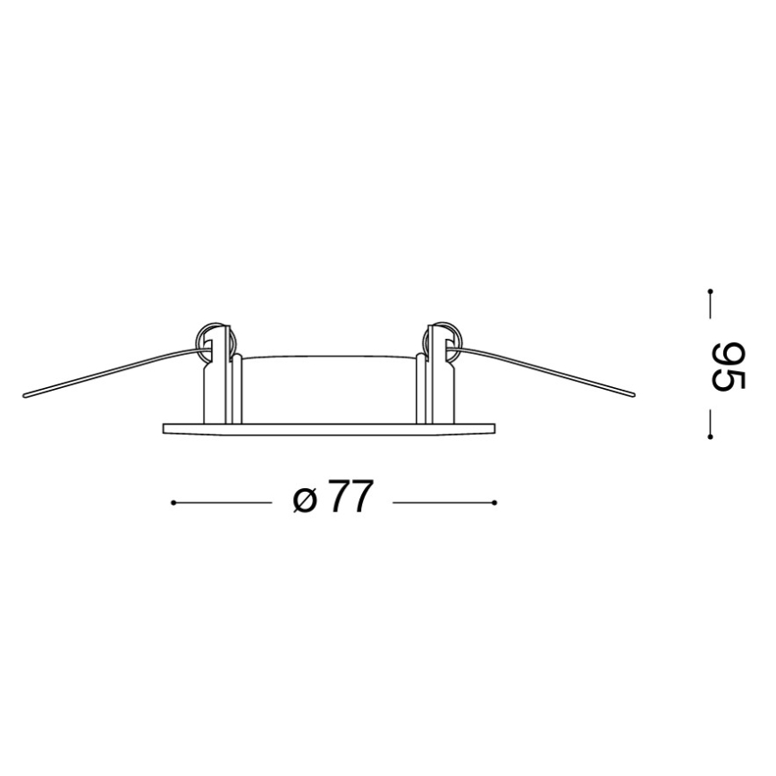 Ideal Lux - Uppovalaisin 1xGU10/50W/230V halkaisija 7,7 cm kiiltävä kromi