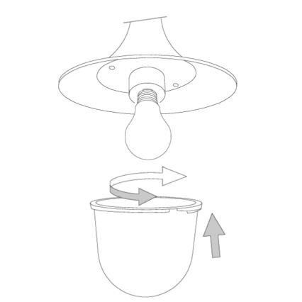 Ideal Lux - Vaihtovarjostin lamppuun CIMA E27, Ø 15 cm, kirkas